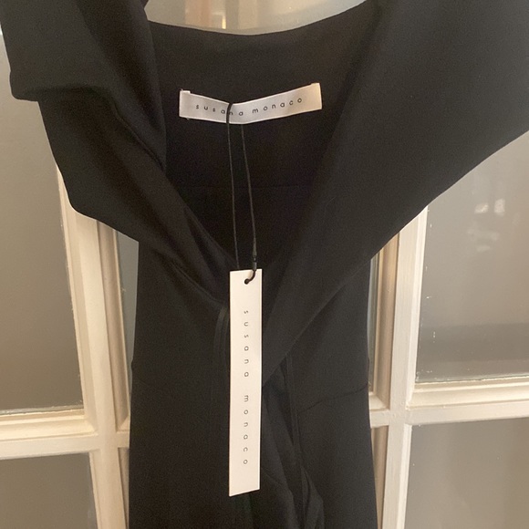 $275⬇️NWT Susana Monaco cutout midriff maxi tank dress flowy colorblock slip - Picture 4 of 7